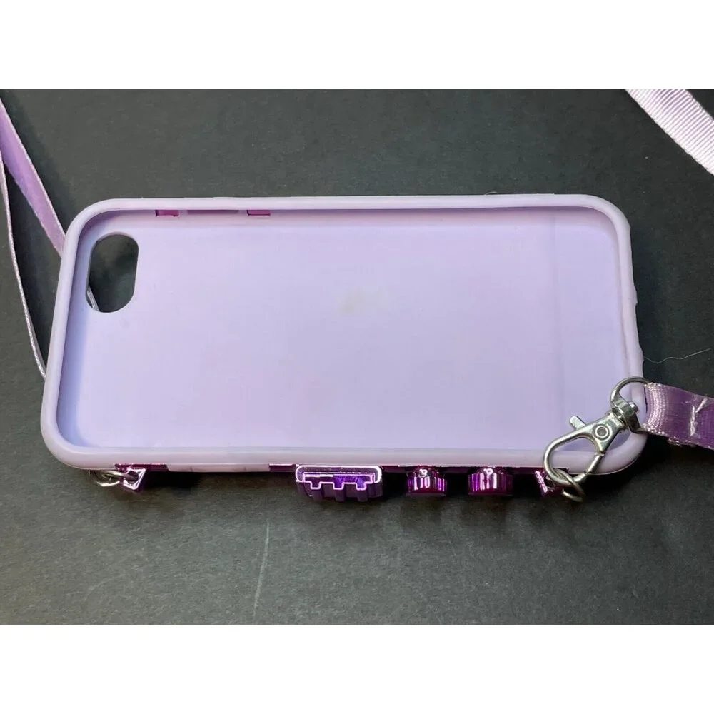 iPhone 8 camera phone case strap purple